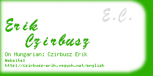 erik czirbusz business card